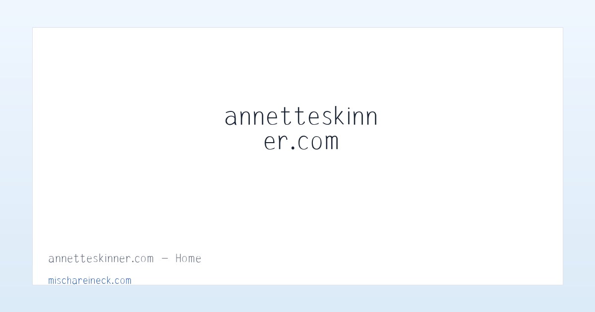 annetteskinner.com - Home 主图